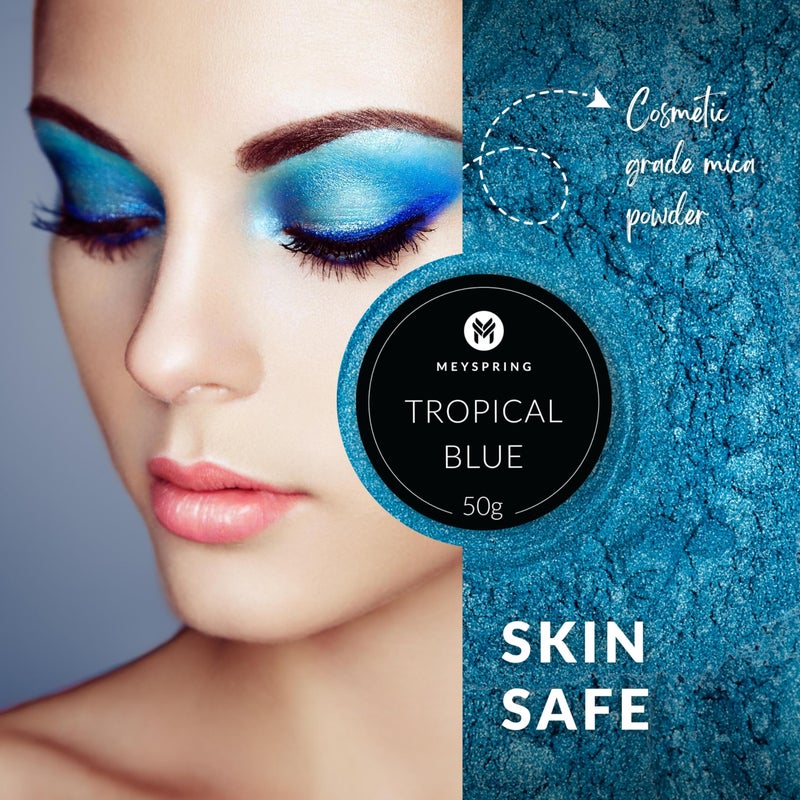 MEYSPRING Tropical Blue Epoxy Resin Color Pigment - 50 Grams - Great for Resin Art  Epoxy Resin  and UV Resin- Mica Powder for Epoxy Resin - Image 5